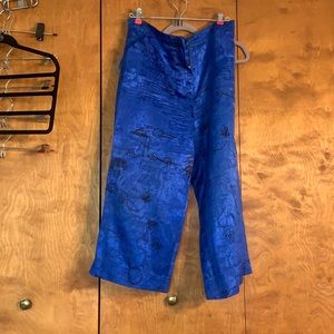 Blue silk with black animal pattern - Chico’s 2